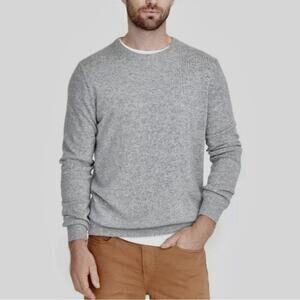 J. Crew Men's Lambs Wool Blend Gray Crewneck Sweater Size XXL Minimalist Preppy